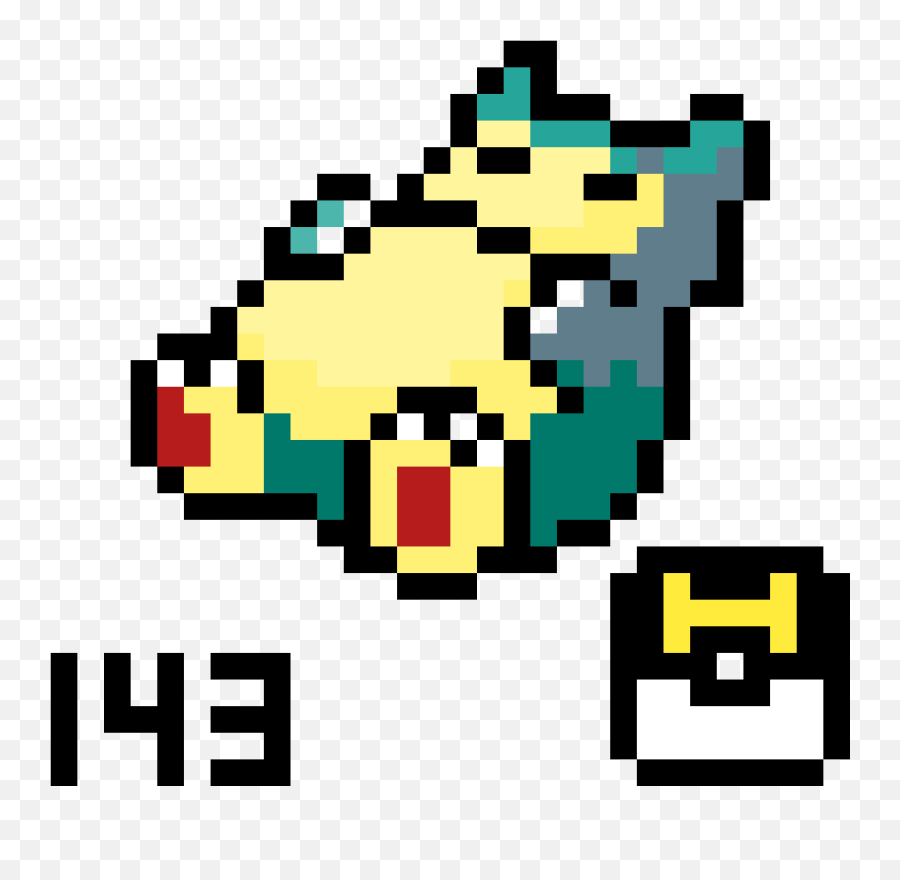 Pixilart - 143 Snorlax By Goldenboy007 Pixel Art Pokemon Snorlax Png,Snorlax Png