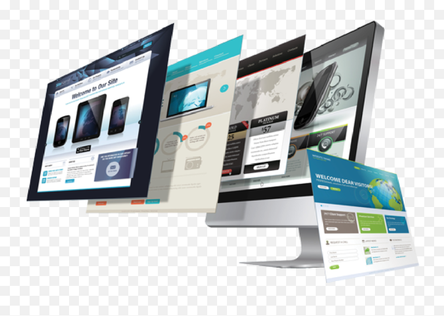 3 - Web Application On Monitor Png,Web Design Png