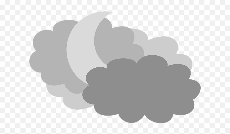 Moon In The Clouds Night Sky - Free Image On Pixabay Cloudy Cartoon Png,Night Clouds Png