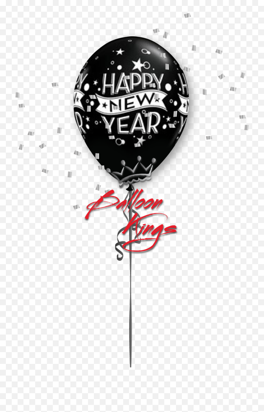 11in Latex New Year Confetti - Black Sweet Sixteen Clipart Png,Silver Confetti Png