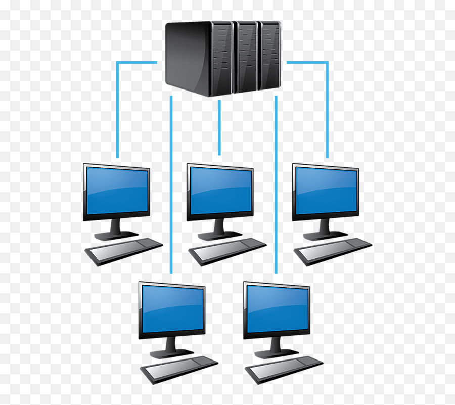 Network Computer Png Clipart - Lan Types Of Computer Network,Computer Clipart Png