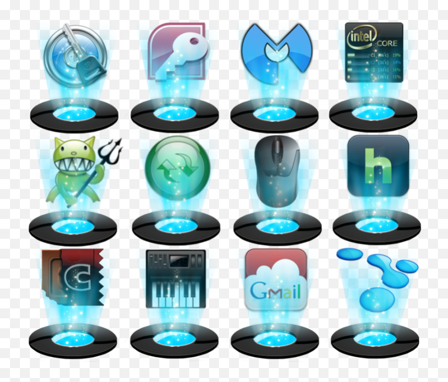Hologram Icon Pack Png Image - Holographic Icon,Hologram Png