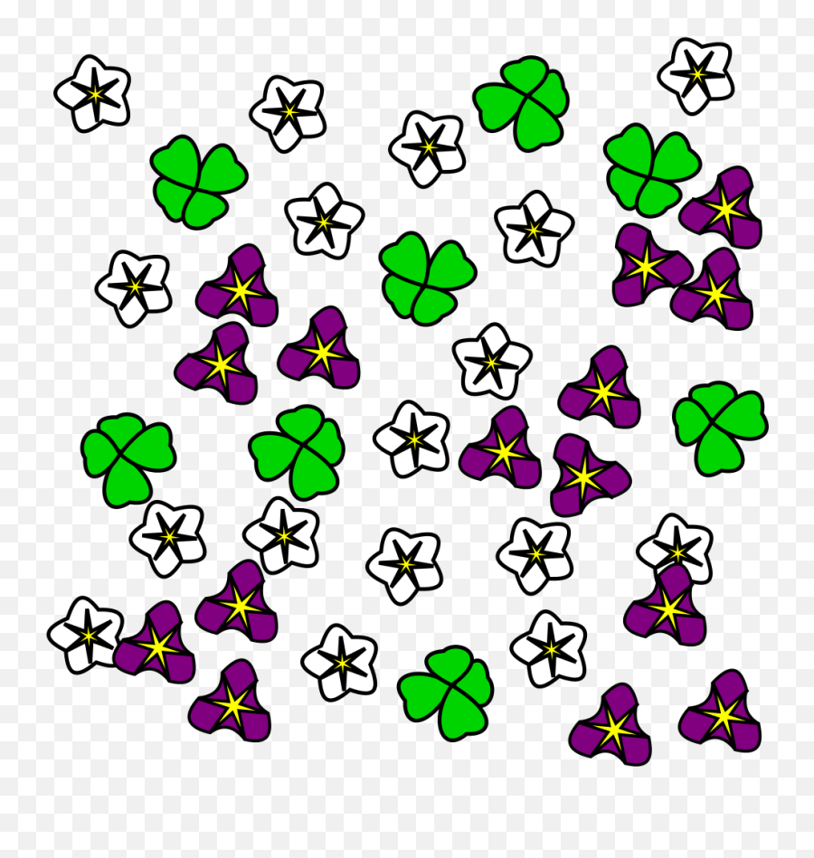 Filewild Flowers In White Green And Purplesvg - Wikimedia Clip Art Png,Wild Flowers Png