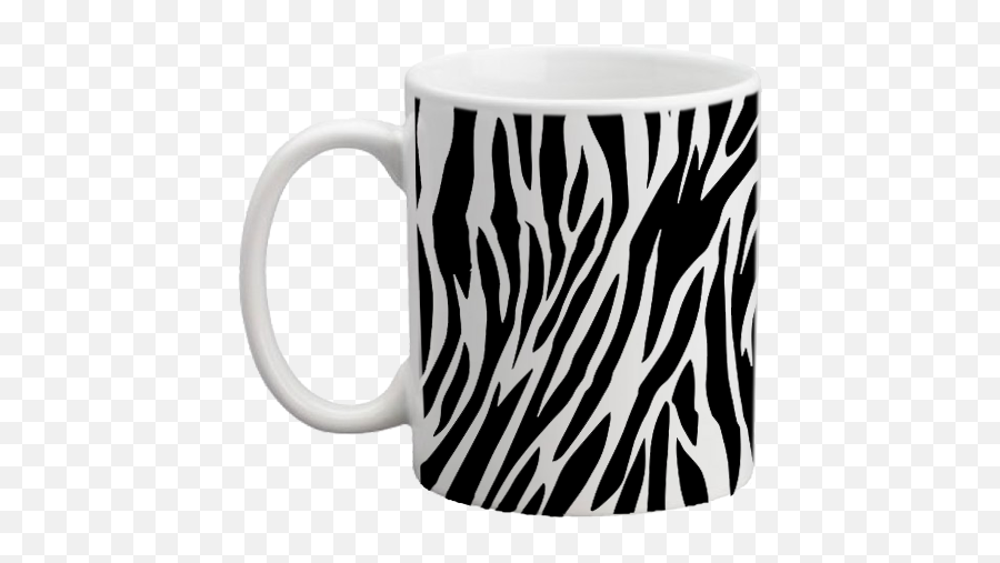 Zebra Background Custom Coffee Mug - 11 Ounce Custom Zebra Pattern Png,Zebra Transparent Background