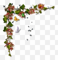 Pretty Floral Corner Graphic Design In Png Format Please - Portable Network Graphics