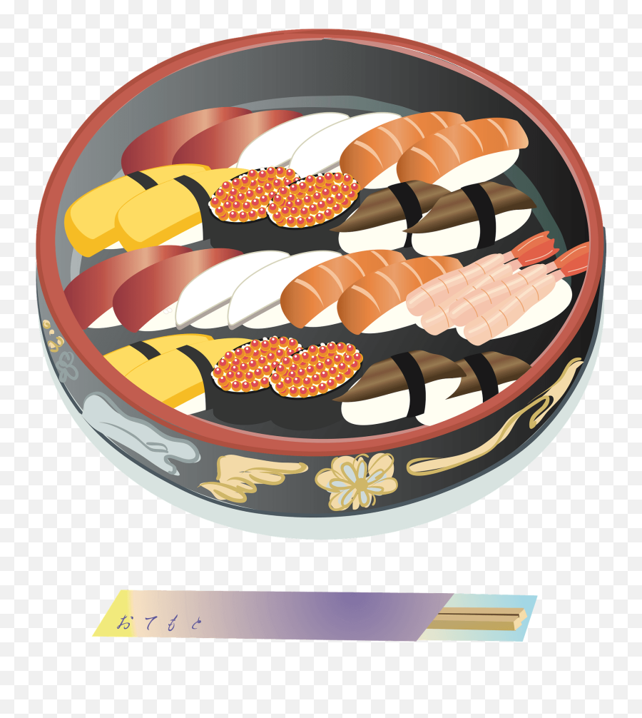 Food Display Case Clipart - Sushi Tray Clip Art Png,Sushi Clipart Png