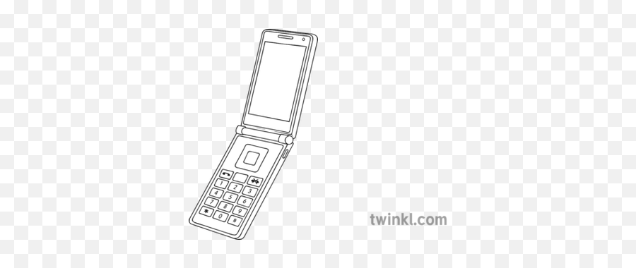 Flip Mobile Phone Black And White - Chickpeas Black And White Png,Flip Phone Png