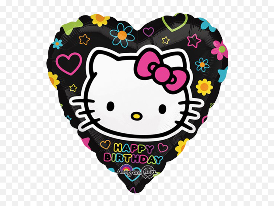 Happy Birthday Hello Kitty Balloon - Hello Kitty Transparent Background Png,Birthday Balloons Png