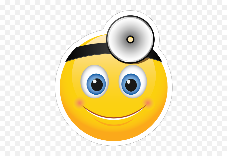 Cute Doctor Emoji Sticker - Emoticon En El Espejo Png,100 Emoji Transparent Background