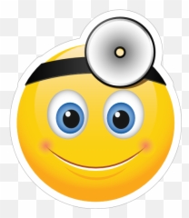 Cute Doctor Emoji Sticker - Emoticon En El Espejo png