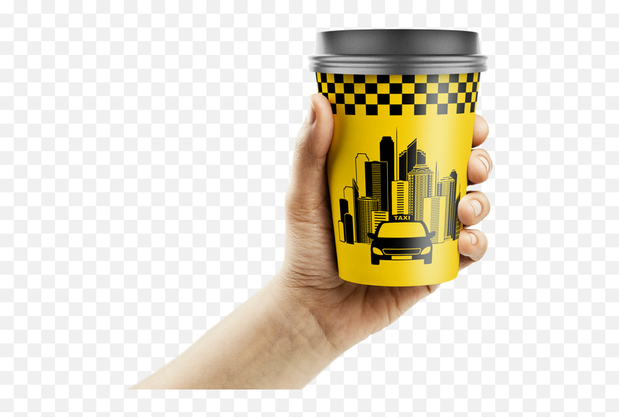 Custom Paper Cups With - Hand Png,Paper Cup Png