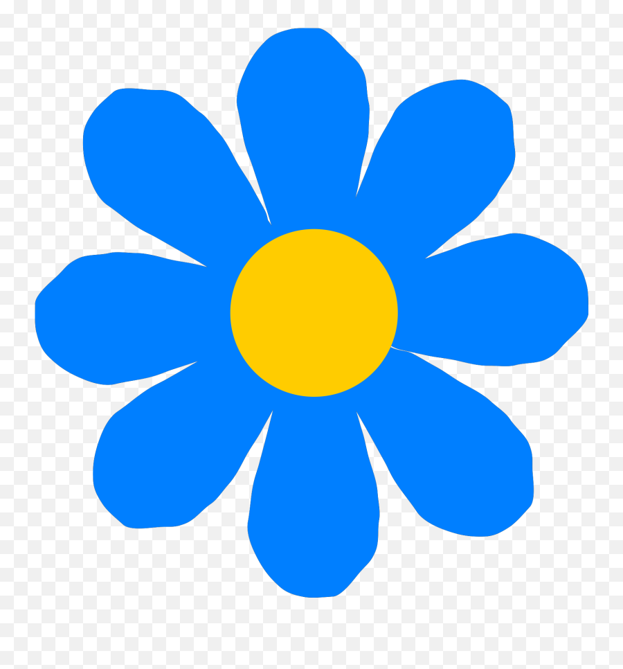 Blue Flower Svg Vector Clip Art - Svg Clipart Blue Cartoon Flowers Png,Blue Flower Transparent