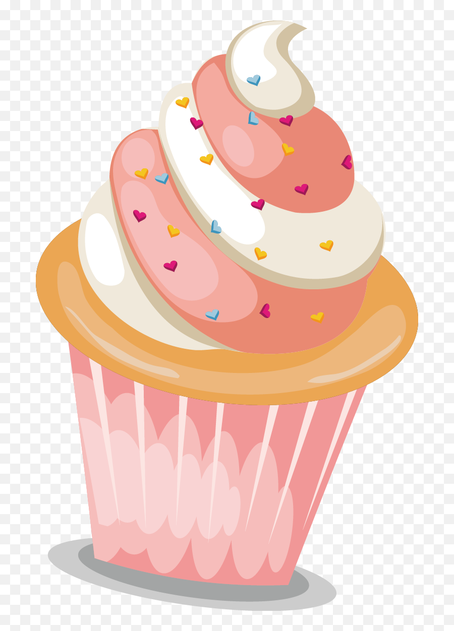 Cupcake Sundae Bakery - Pink And White Cupcake Png,Cupcakes Png