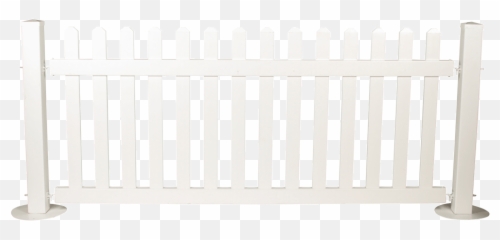 White Vinyl Picket Fence X Long - Solid Png,White Fence Png