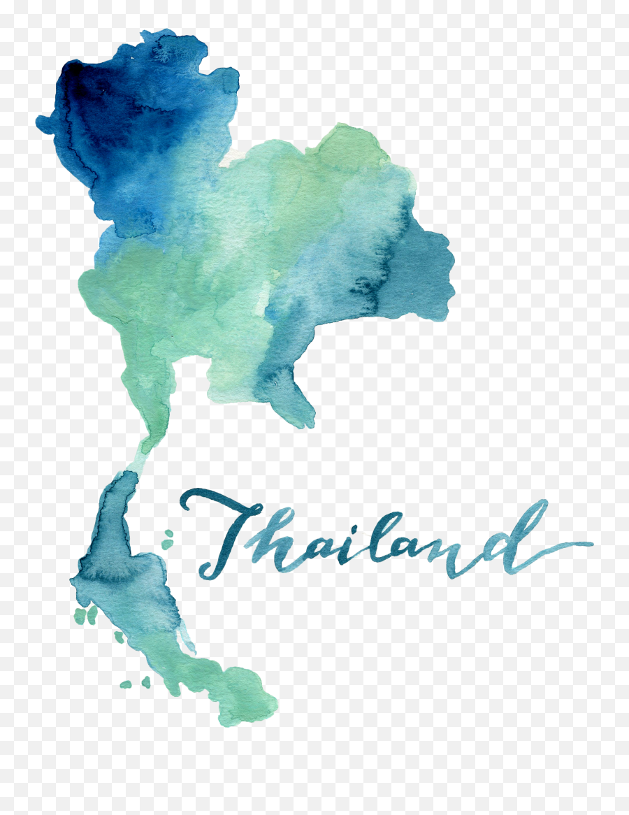 Maps Watercolor Banner Black - Thailand Map Png,Watercolor Banner Png