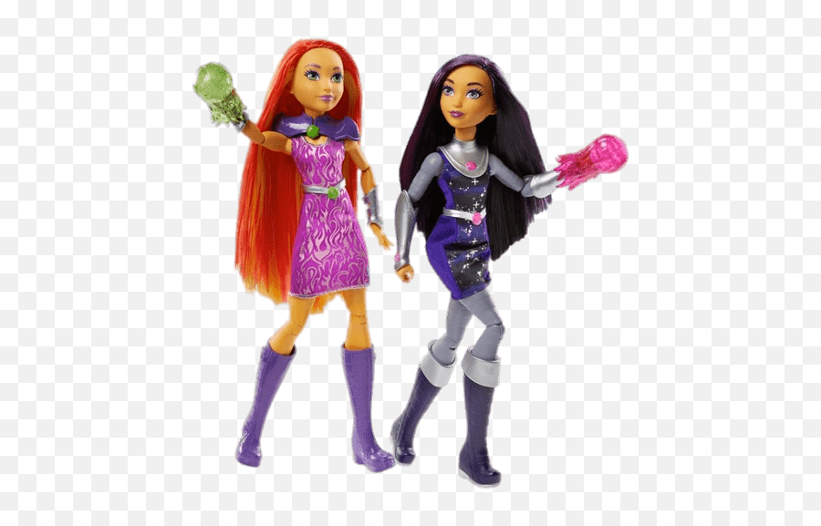 Dc Super Hero Girls Starfire And - Dc Superhero Girls Blackfire Doll Png,Starfire Png