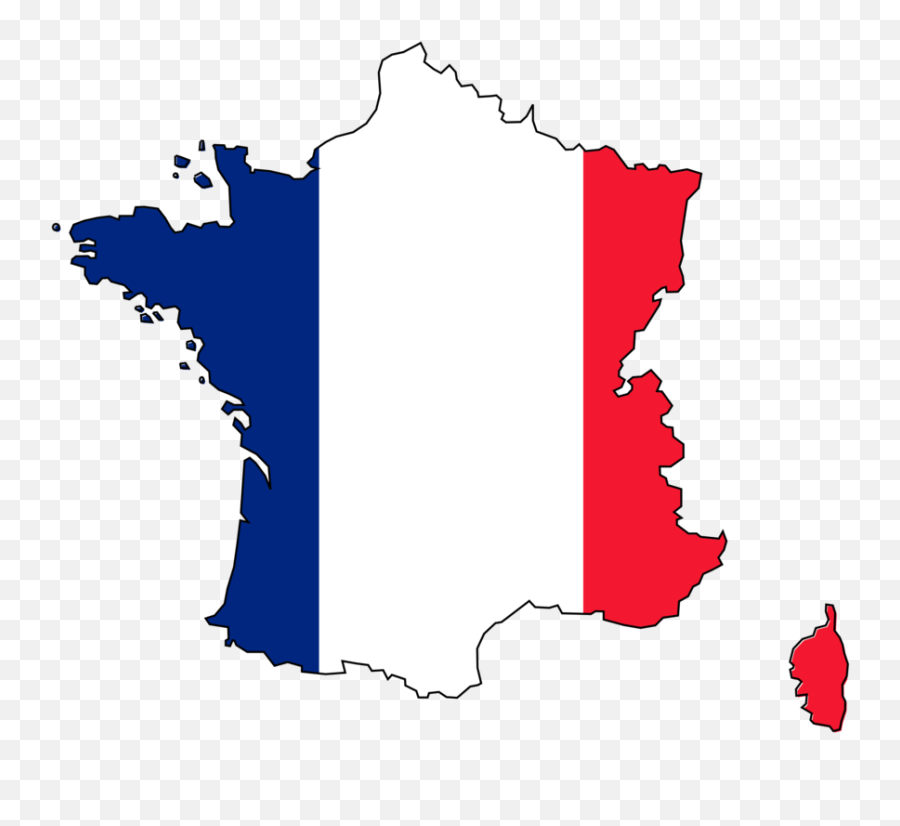 Area Tree Line Png Clipart - Blank Colored Map Of France,Blank Flag Png