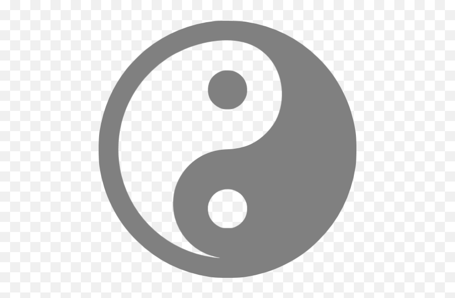 Gray Yin Yang Icon - Yin Yang Grey Icon Png,Yin Yang Symbol Png