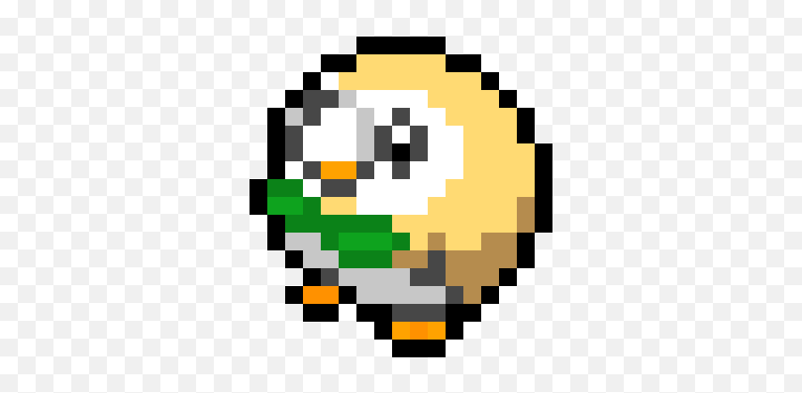 Rowlet - Pixel Art Pokemon Rowlet Png,Rowlet Png