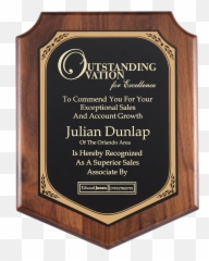 Walnut Png Gold Plaque