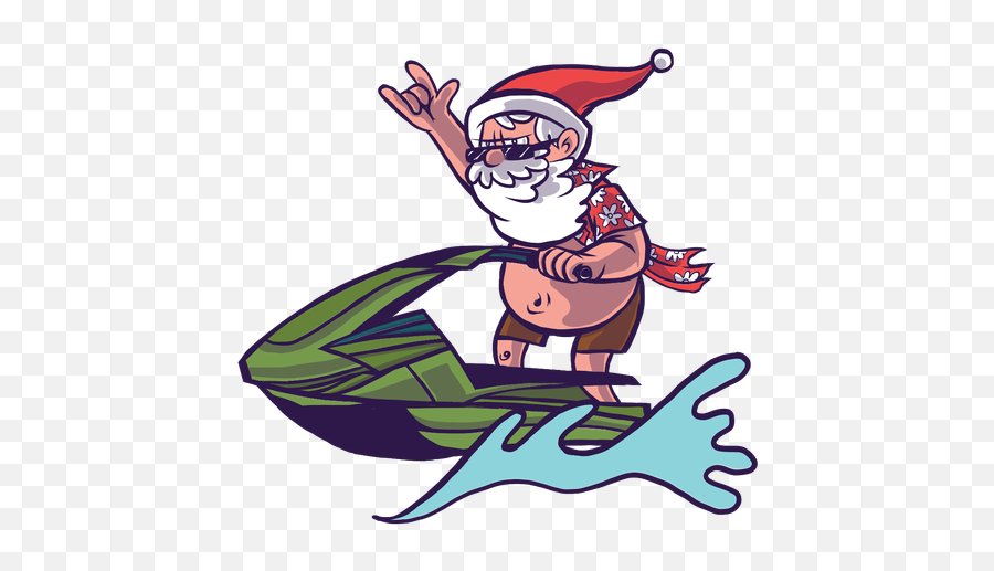Santa Claus Hat Cap Jet Ski Wave Runner Flat Ad - Santa Claus Jet Ski Png,Santa Claus Hat Transparent