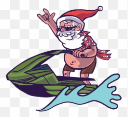 Santa Claus Hat Cap Jet Ski Wave Runner Flat Ad - Claus Jet Ski png