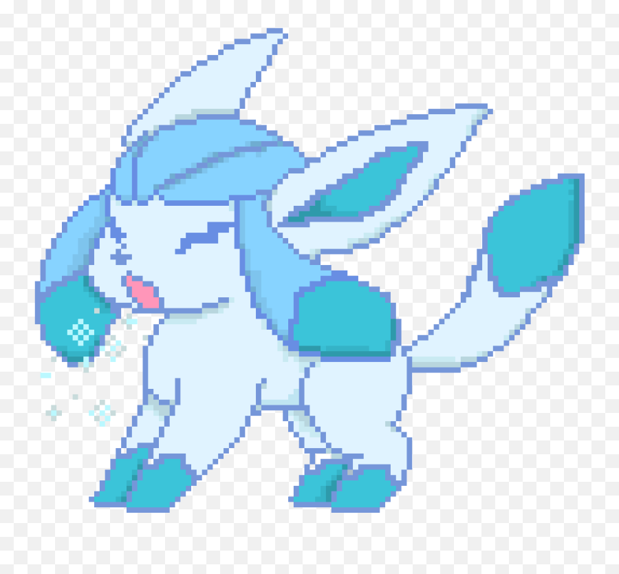 Glaceon Transparent Free - Transparent Glaceon Pixel Png,Glaceon Transparent