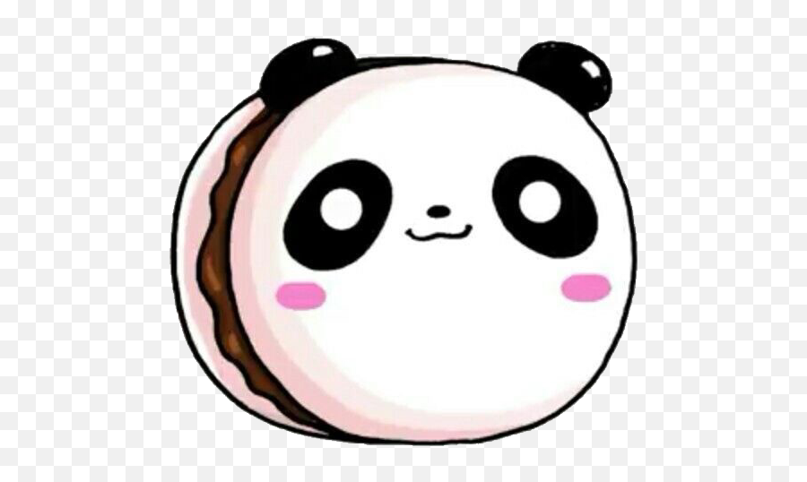 Kawaii Cute Pink Pastel Tumblr Sticker - Panda Macaron Drawing Png,Kawaii Tumblr Png