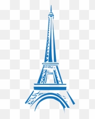 Eifel Tower Blue Clipart Transparent - Eiffel Art png