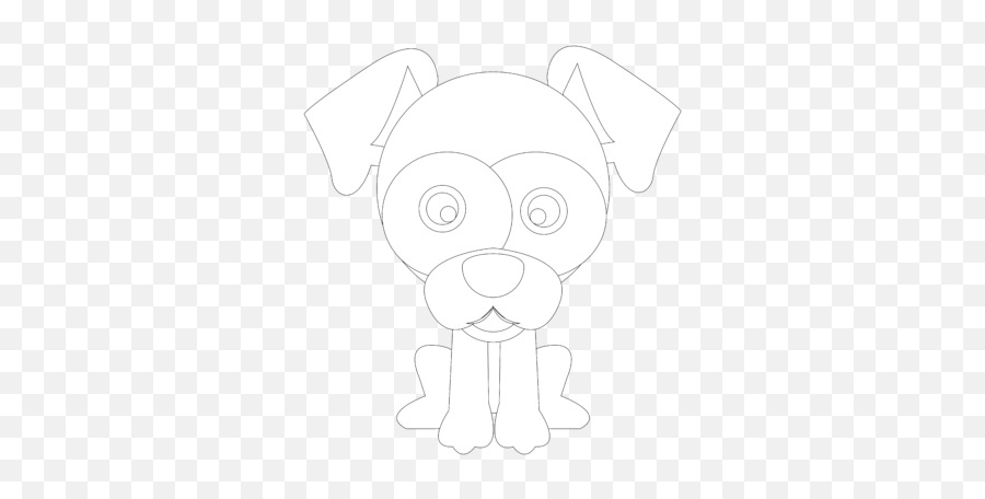 Dog Flat Design Vector Icon Outline - Dot Png,Dog Icon Vector