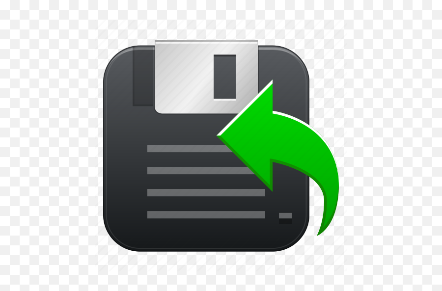 Save Backup Disk Floppy Store Arrow Back Icon - Download Transparent Save Icon 3d Png,Floppy Disk Save Icon
