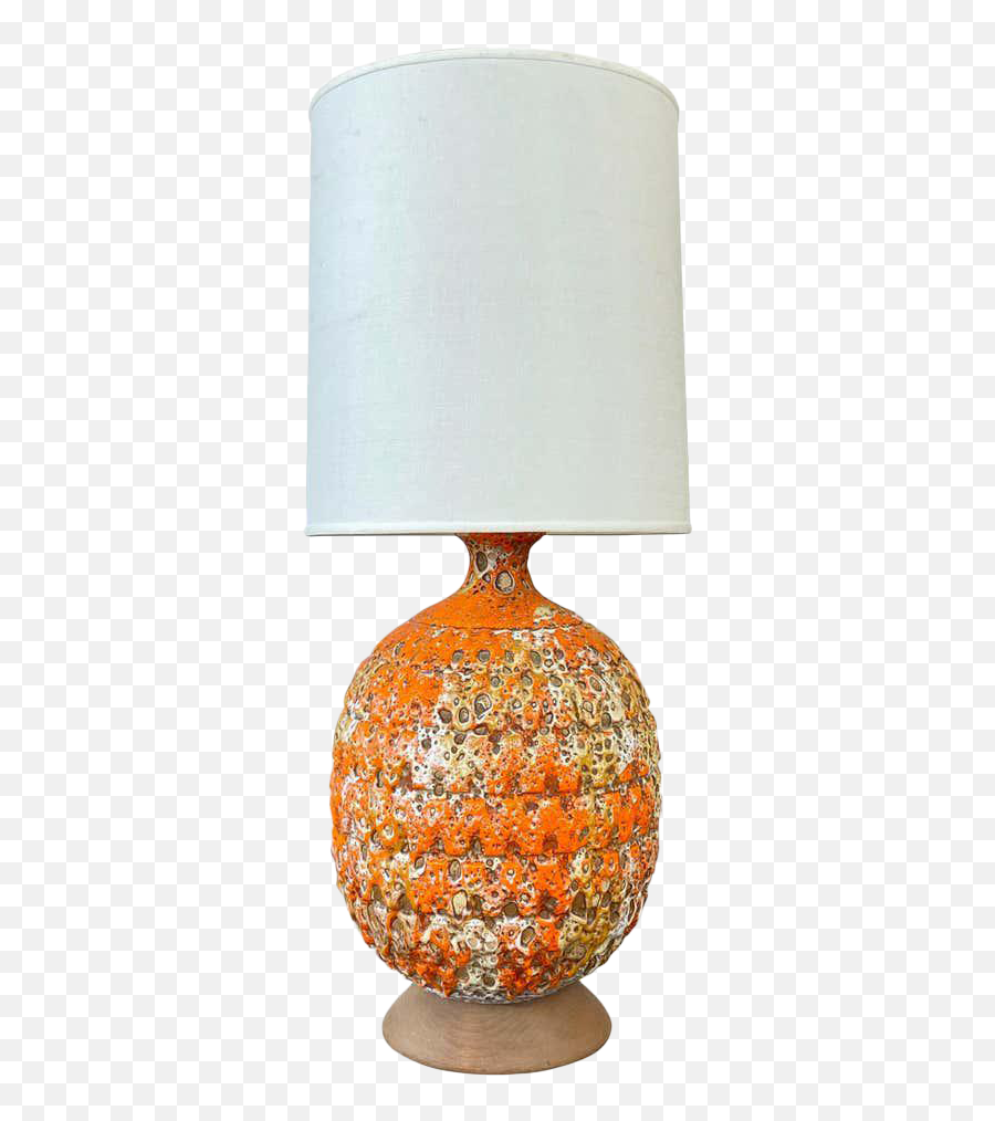 Large Orange Fat Lava Glazed Ceramic Table Lamp 1960s - Lava Glaze Lamp Png,Lava Lamp Icon Series