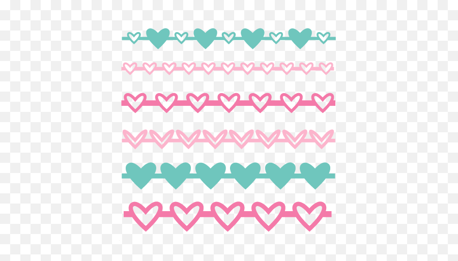 Cute Borders Png Picture - Cute Border Designs For Scrapbook,Heart Border Png