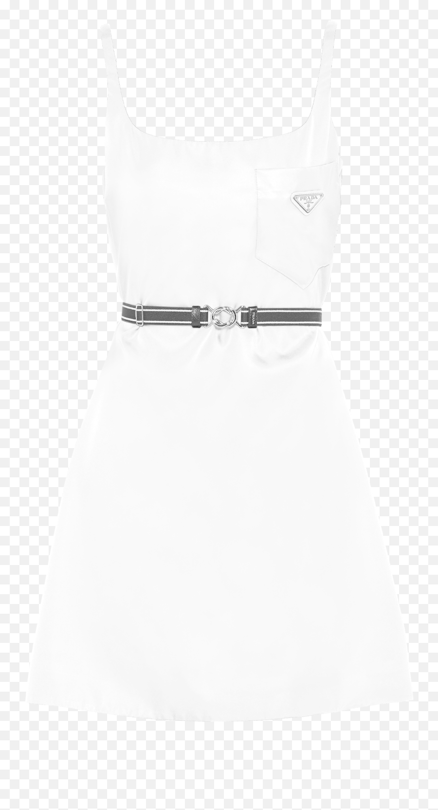 White Re - Nylon Gabardine Sleeveless Dress Prada Sleeveless Png,Dress Icon