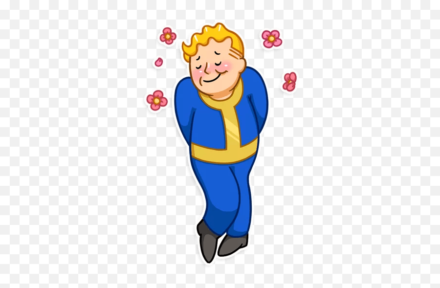 Fallout Vault Boy - Telegram Sticker English Vault Boy Telegram Stickers Png,Vault Meat Icon