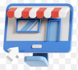 Premium Online Store 3d Illustration Download Png Obj - Ikon Shop 3d