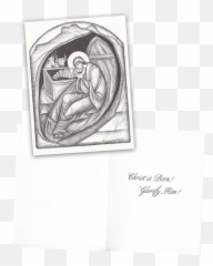 Pk - 51 Charcoal Nativity Card Assortment png