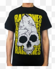 Download Pinhead Distressed - Img Ramones T Shirt Skull Ramones Png,Pinhead Png