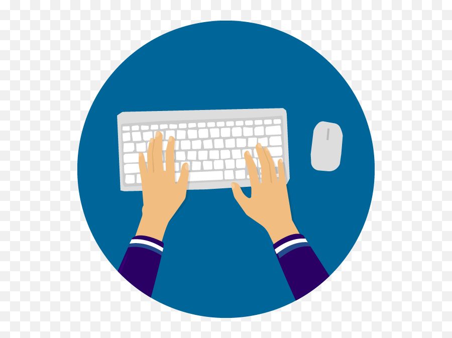 Konto - Hand On Keyboard Icon Png,Typing Png - free transparent png images  - pngaaa.com