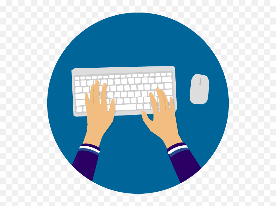 Konto - Hand On Keyboard Icon Png,Typing Png