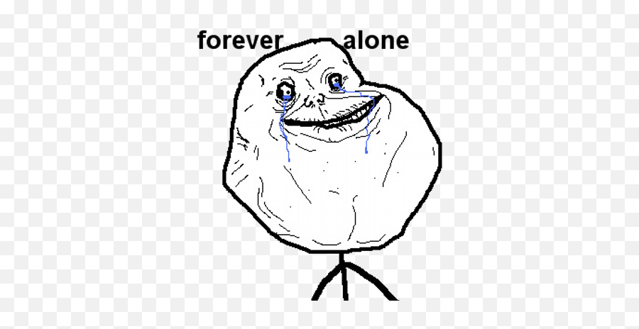 Forever Alone Png Image With No - Forever Alone Rage Face,Forever Alone Png