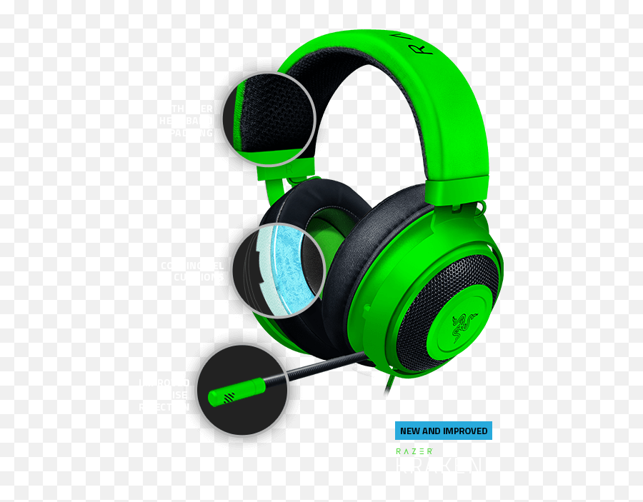 Competitive Gaming Headset - Razer Kraken Tournament Edition Green Png,Razer Png