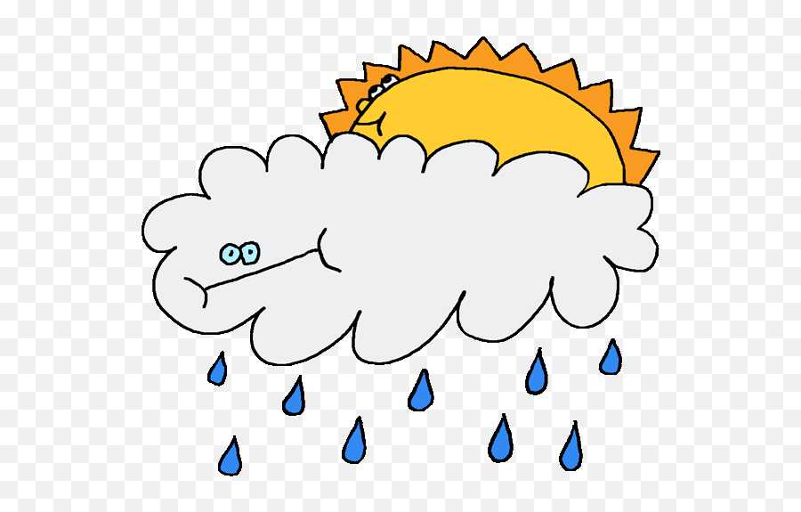 Clipart Rain Gif Transparent - Cartoon Partly Cloudy Gif Png,Rain Png Gif