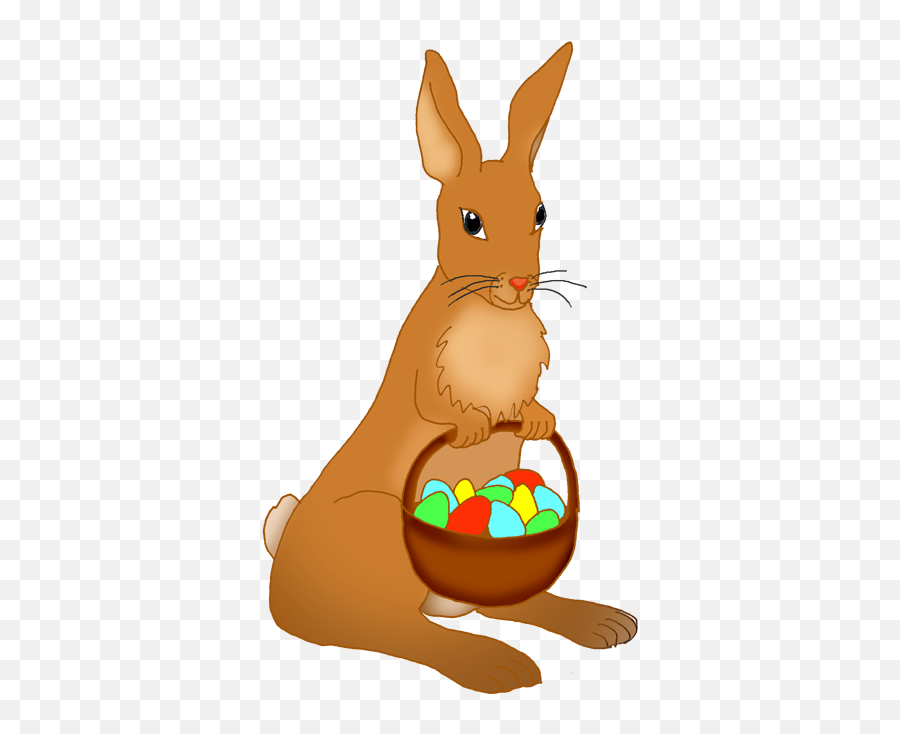 Funny Easter Bunny Clipart - Easter Bunny In A Basket Png,Bunny Clipart Png