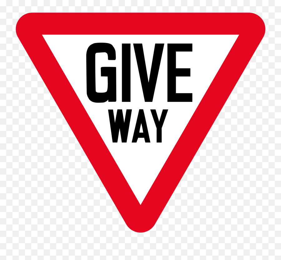 Give Way Sign Png Image - Ponto Final,Construction Sign Png