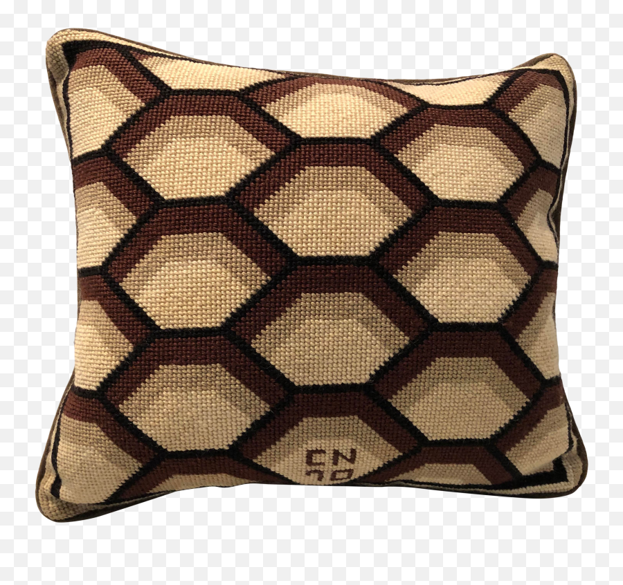 Contemporary Needlepoint Pillow In Honeycomb Pattern - Cushion Png,Honeycomb Pattern Png