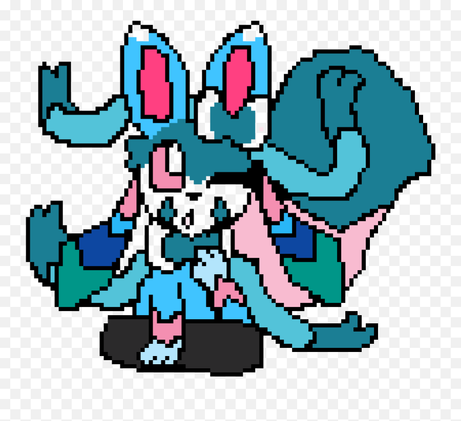 Pixilart - Sylvaceon Sylveon Glaceon By Wolfliz101 Cartoon Png,Glaceon Png