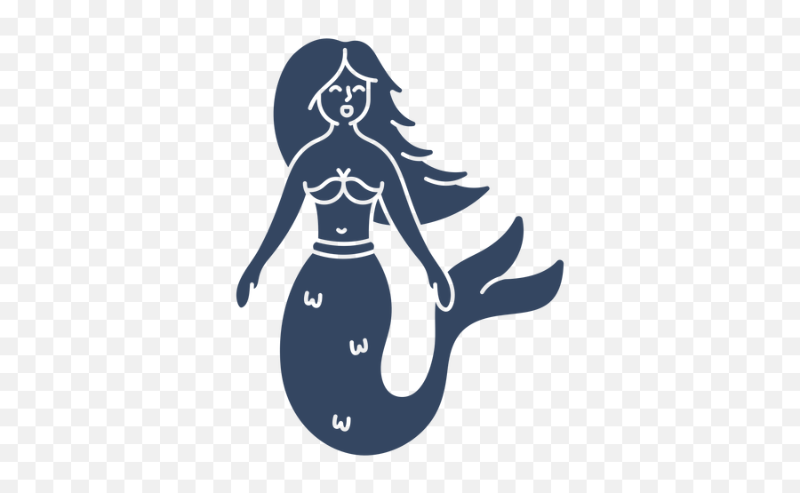 Mermaid Cut Out Black - Transparent Png U0026 Svg Vector File Illustration,Mermaid Png