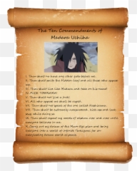 The Ten Commandments Of Madara Uchiha Treyfreshu0027s Blog - Book Cover Png,Madara Uchiha Png