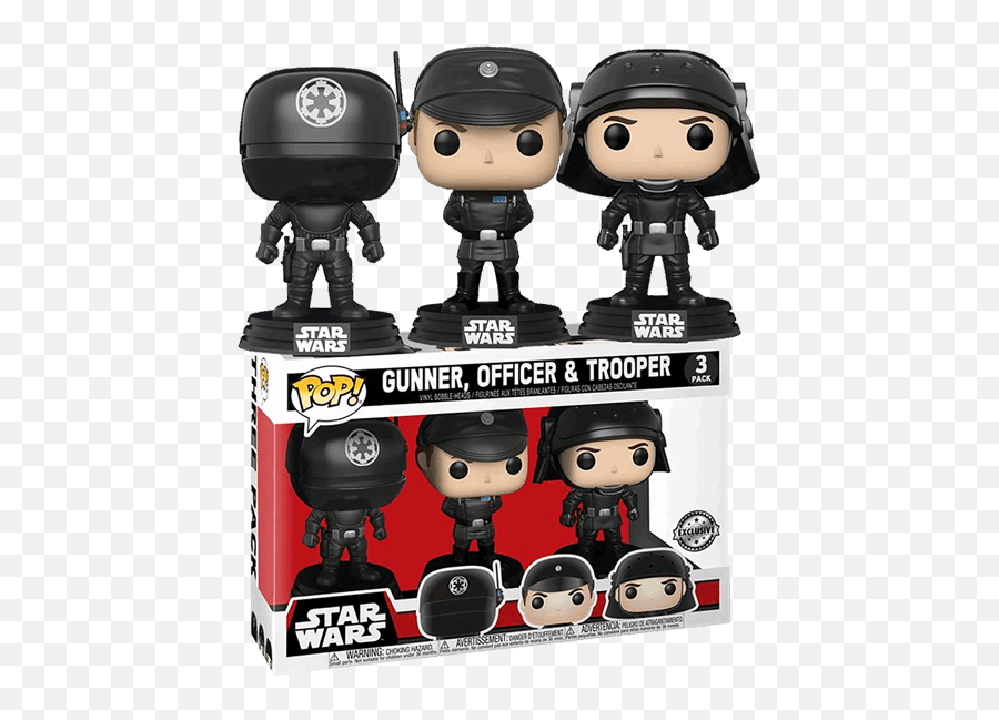 Star Wars - Death Star Gunner Officer U0026 Trooper Pop Vinyl Figure 3pack Starship Troopers Funko Pop Png,Death Star Transparent